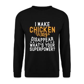 Chicken Wings Gifts - Unisex Sweatshirt - black - Front - Alina (178cm) & Michal (187cm)