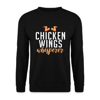 Chicken Wings Gifts - Unisex Sweatshirt - black - Front - Alina (178cm) & Michal (187cm)