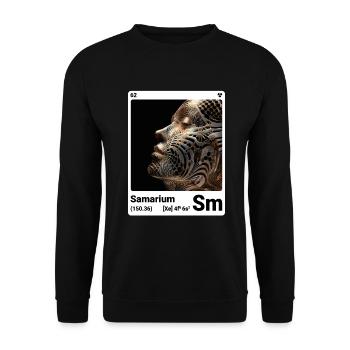 AI am Samarium (wt) - Sweat-shirt Unisexe - noir - Devant - Alina (178cm) & Michal (187cm)