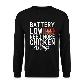 Chicken Wings Gifts - Unisex Sweatshirt - black - Front - Alina (178cm) & Michal (187cm)
