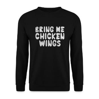 Chicken Wings Gifts - Unisex Sweatshirt - black - Front - Alina (178cm) & Michal (187cm)