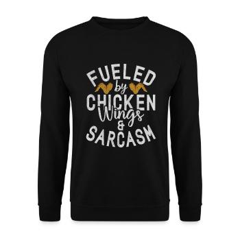 Chicken Wings Gifts - Unisex Sweatshirt - black - Front - Alina (178cm) & Michal (187cm)