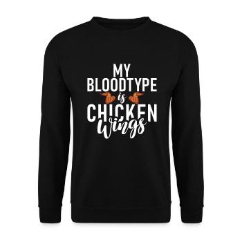 Chicken Wings Gifts - Unisex Sweatshirt - black - Front - Alina (178cm) & Michal (187cm)