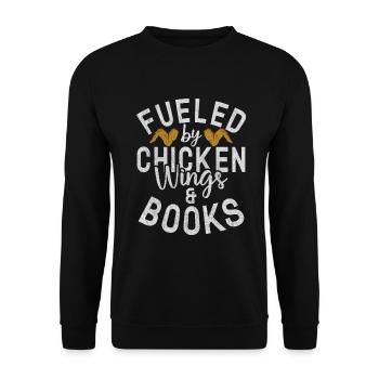Cadeaux d’ailes de poulet - Sweat-shirt Unisexe - noir - Devant - Alina (178cm) & Michal (187cm)