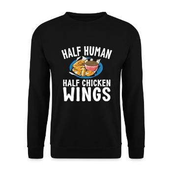 Chicken Wings Gifts - Unisex Sweatshirt - black - Front - Alina (178cm) & Michal (187cm)