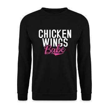 Chicken Wings Gifts - Unisex Sweatshirt - black - Front - Alina (178cm) & Michal (187cm)