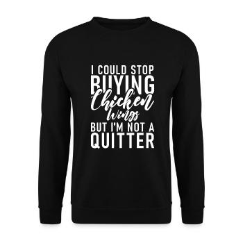 Chicken Wings Gifts - Unisex Sweatshirt - black - Front - Alina (178cm) & Michal (187cm)