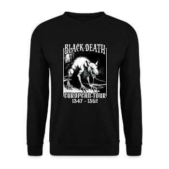 Schwarzer Tod - Unisex Pullover - Schwarz - Vorne - Alina (178cm) & Michal (187cm)