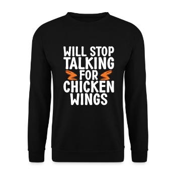 Chicken Wings Gifts - Unisex Sweatshirt - black - Front - Alina (178cm) & Michal (187cm)