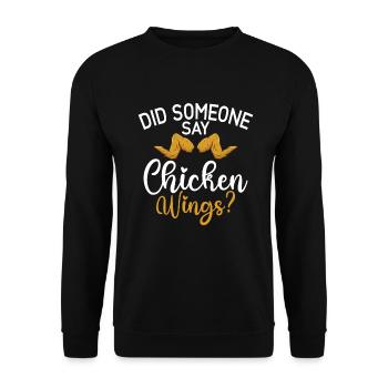 Chicken Wings Gifts - Unisex Sweatshirt - black - Front - Alina (178cm) & Michal (187cm)