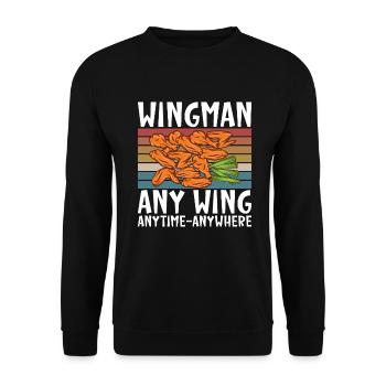 Chicken Wings Gifts - Unisex Sweatshirt - black - Front - Alina (178cm) & Michal (187cm)