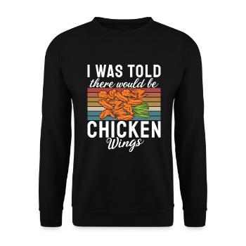 Chicken Wings Gifts - Unisex Sweatshirt - black - Front - Alina (178cm) & Michal (187cm)