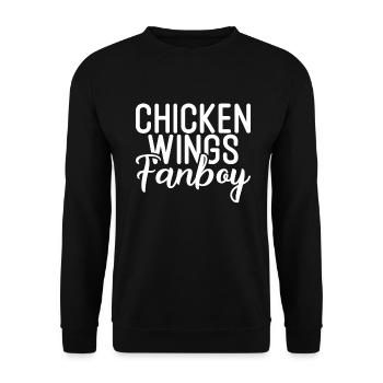 Cadeaux d’ailes de poulet - Sweat-shirt Unisexe - noir - Devant - Alina (178cm) & Michal (187cm)