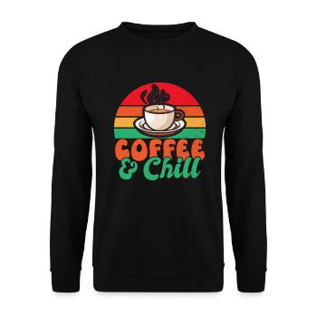 Coffee Gifts - Unisex Pullover - Schwarz - Vorne - Alina (178cm) & Michal (187cm)