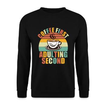 Cadeaux de café - Sweat-shirt Unisexe - noir - Devant - Alina (178cm) & Michal (187cm)