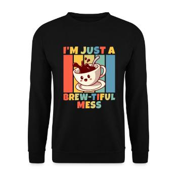 Cadeaux de café - Sweat-shirt Unisexe - noir - Devant - Alina (178cm) & Michal (187cm)