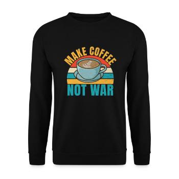 Coffee Gifts - Unisex Pullover - Schwarz - Vorne - Alina (178cm) & Michal (187cm)