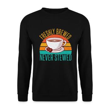 Coffee Gifts - Unisex Pullover - Schwarz - Vorne - Alina (178cm) & Michal (187cm)