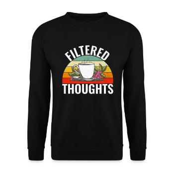 Coffee Gifts - Unisex Pullover - Schwarz - Vorne - Alina (178cm) & Michal (187cm)