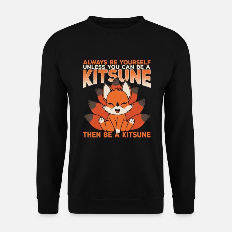 Kitsune Fox Kawaii Fox Gift - Unisex Sweatshirt - black