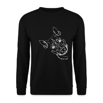 Cadeau de chien Kelpie - Sweat-shirt Unisexe - noir - Devant - Alina (178cm) & Michal (187cm)