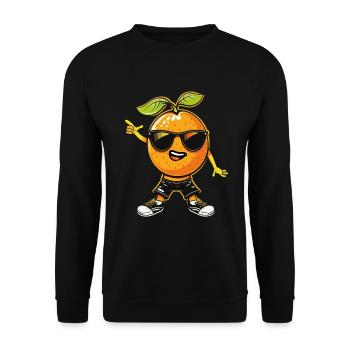 Tamponnage de fruits de la passion - Sweat-shirt Unisexe - noir - Devant - Alina (178cm) & Michal (187cm)