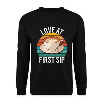 Cadeaux de café - Sweat-shirt Unisexe - noir - Devant - Alina (178cm) & Michal (187cm)