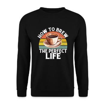 Coffee Gifts - Unisex Pullover - Schwarz - Vorne - Alina (178cm) & Michal (187cm)