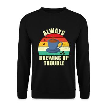 Coffee Gifts - Unisex Pullover - Schwarz - Vorne - Alina (178cm) & Michal (187cm)