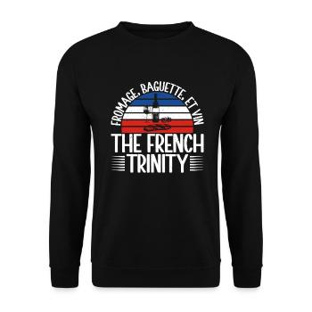 Cadeaux de cuisine française - Sweat-shirt Unisexe - noir - Devant - Alina (178cm) & Michal (187cm)