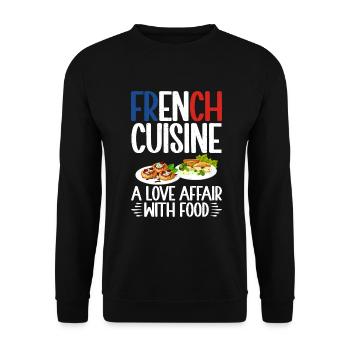 Cadeaux de cuisine française - Sweat-shirt Unisexe - noir - Devant - Alina (178cm) & Michal (187cm)