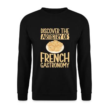 Cadeaux culinaires français - Sweat-shirt Unisexe - noir - Devant - Alina (178cm) & Michal (187cm)