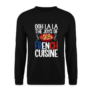 Cadeaux de cuisine française - Sweat-shirt Unisexe - noir - Devant - Alina (178cm) & Michal (187cm)