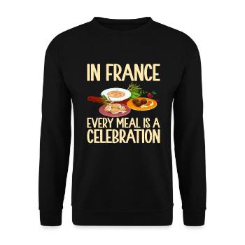 Cadeaux de cuisine française - Sweat-shirt Unisexe - noir - Devant - Alina (178cm) & Michal (187cm)