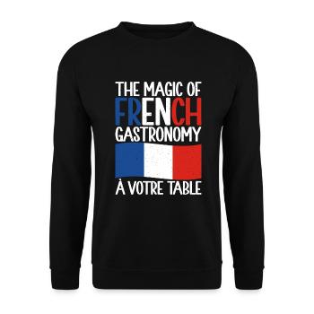 Cadeaux de cuisine française - Sweat-shirt Unisexe - noir - Devant - Alina (178cm) & Michal (187cm)