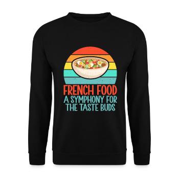 Cadeaux culinaires français - Sweat-shirt Unisexe - noir - Devant - Alina (178cm) & Michal (187cm)