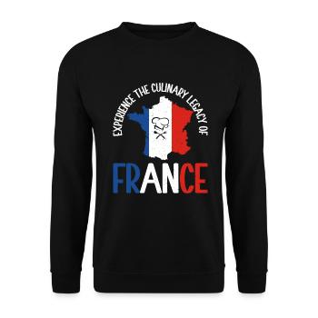 Cadeaux de cuisine française - Sweat-shirt Unisexe - noir - Devant - Alina (178cm) & Michal (187cm)