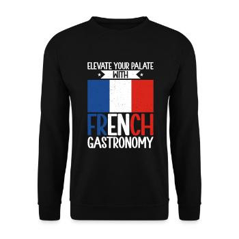 Cadeaux de cuisine française - Sweat-shirt Unisexe - noir - Devant - Alina (178cm) & Michal (187cm)