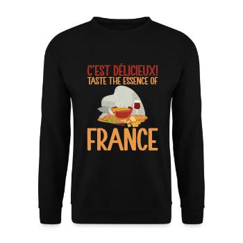 Cadeaux culinaires français - Sweat-shirt Unisexe - noir - Devant - Alina (178cm) & Michal (187cm)