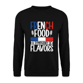 Cadeaux de cuisine française - Sweat-shirt Unisexe - noir - Devant - Alina (178cm) & Michal (187cm)