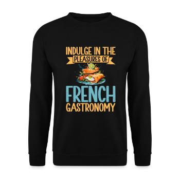 Cadeaux culinaires français - Sweat-shirt Unisexe - noir - Devant - Alina (178cm) & Michal (187cm)