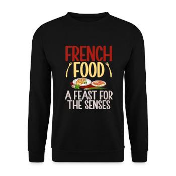 Cadeaux culinaires français - Sweat-shirt Unisexe - noir - Devant - Alina (178cm) & Michal (187cm)