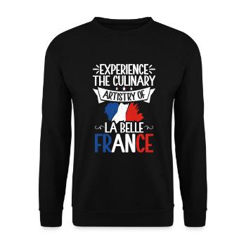 Cadeaux de cuisine française - Sweat-shirt Unisexe - noir - Devant - Alina (178cm) & Michal (187cm)