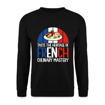 Cadeaux de cuisine française - Sweat-shirt Unisexe - noir - Devant - Alina (178cm) & Michal (187cm)