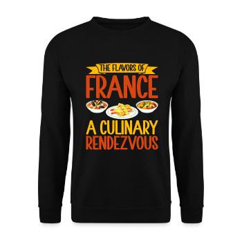 Cadeaux culinaires français - Sweat-shirt Unisexe - noir - Devant - Alina (178cm) & Michal (187cm)