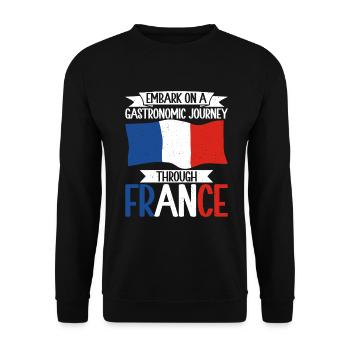 Cadeaux de cuisine française - Sweat-shirt Unisexe - noir - Devant - Alina (178cm) & Michal (187cm)