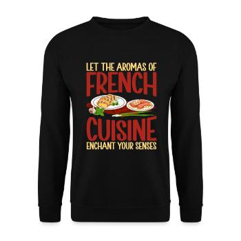 Cadeaux culinaires français - Sweat-shirt Unisexe - noir - Devant - Alina (178cm) & Michal (187cm)
