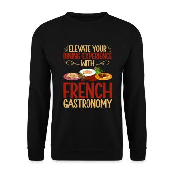 Cadeaux culinaires français - Sweat-shirt Unisexe - noir - Devant - Alina (178cm) & Michal (187cm)