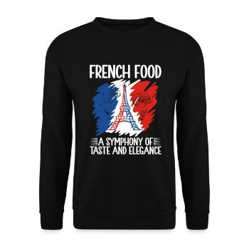 Cadeaux de cuisine française - Sweat-shirt Unisexe - noir - Devant - Alina (178cm) & Michal (187cm)