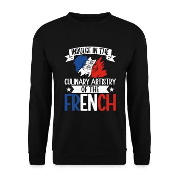 Cadeaux de cuisine française - Sweat-shirt Unisexe - noir - Devant - Alina (178cm) & Michal (187cm)